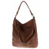 Maria C. Włoska Marka Torebka Damska Elegancka Worek Listonoszka na Ramię MC844 Brown