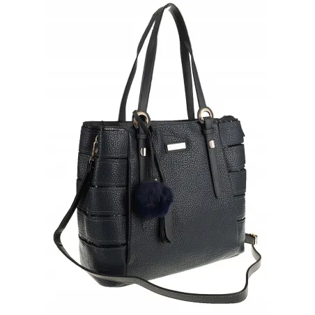CHARRO Włoska Marka Torebka Damska Teczka Listonoszka Kuferek CH855610 Granatowa