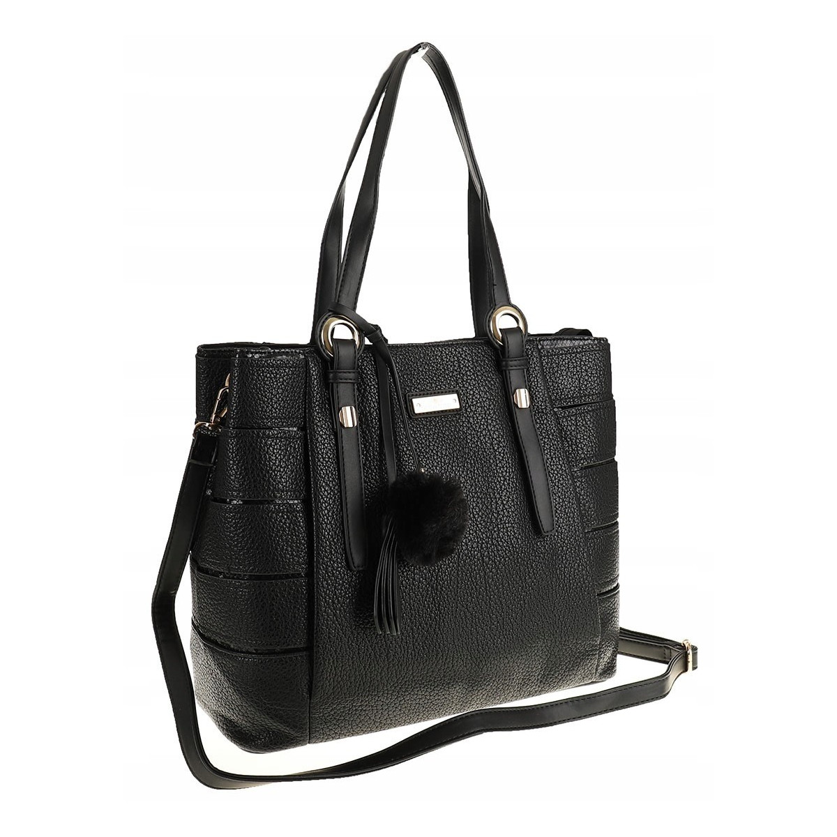 CHARRO Włoska Marka Torebka Damska Teczka Listonoszka Kuferek CH855610 Czarna