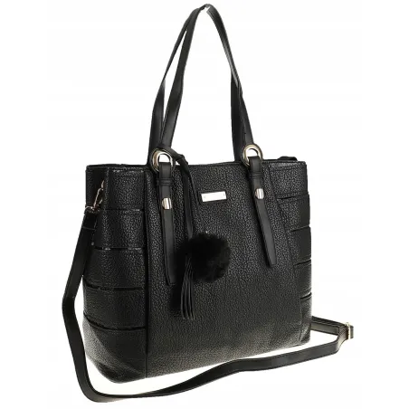 CHARRO Włoska Marka Torebka Damska Teczka Listonoszka Kuferek CH855610 Czarna