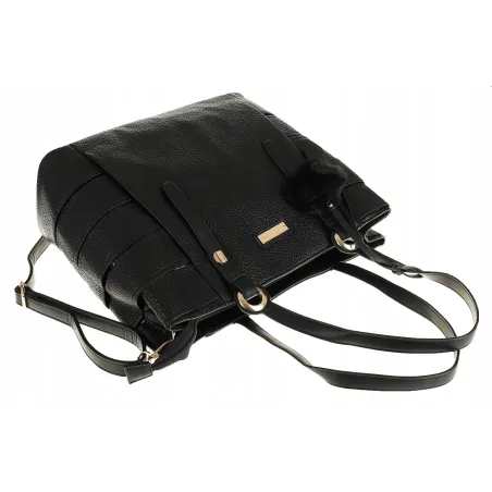 CHARRO Włoska Marka Torebka Damska Teczka Listonoszka Kuferek CH855610 Czarna