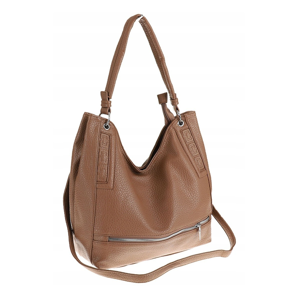 HERISSON Włoska Marka Torebka Damska Listonoszka Worek 17B373 Khaki