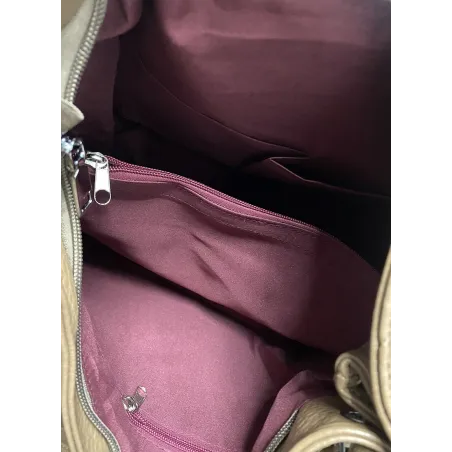 HERISSON Włoska Marka Torebka Damska Listonoszka Worek 17B373 Khaki