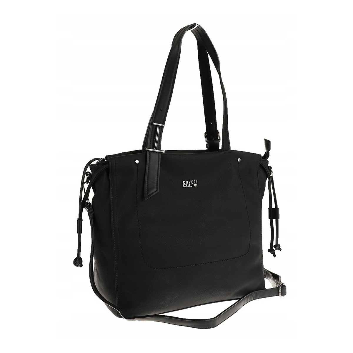 Coveri Collection Włoska Marka Torebka Listonoszka shopper bag CC52603 Black