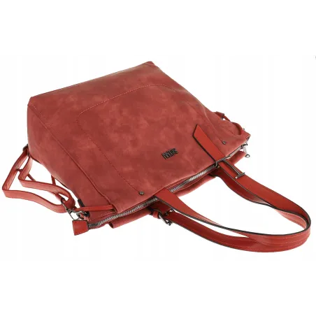 Coveri Collection Włoska Marka Torebka Listonoszka shopper bag CC52603 Red