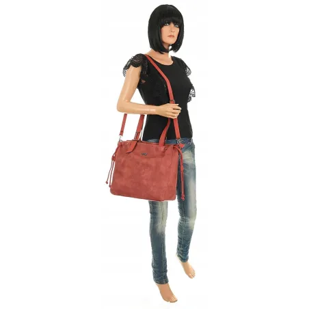 Coveri Collection Włoska Marka Torebka Listonoszka shopper bag CC52603 Red