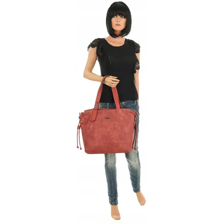 Coveri Collection Włoska Marka Torebka Listonoszka shopper bag CC52603 Red