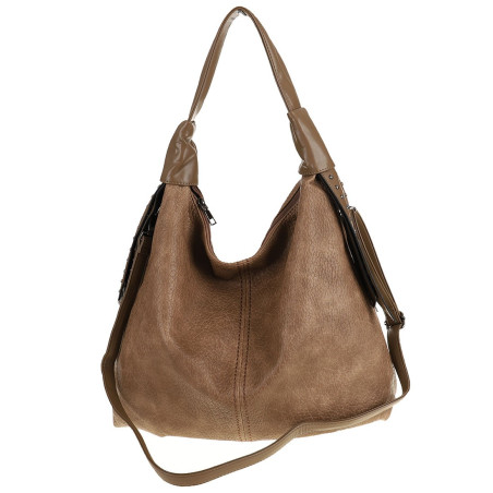 The Grace bags Torebka Damska Worek Modna Listonoszka LH2554 Beżowa