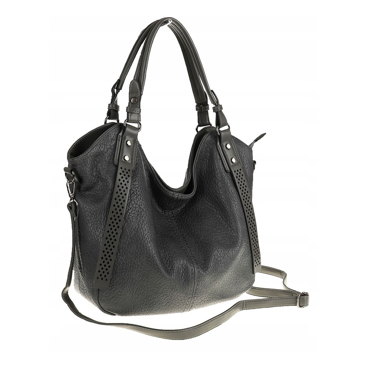 The Grace bags Torebka Damska Shoper Worek na Ramię LH2553 Grey