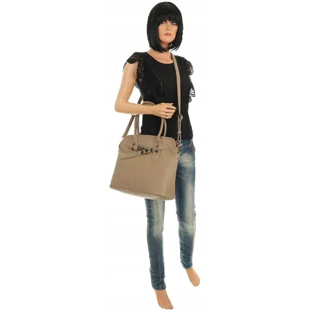 Regina Schrecker Włoska Marka Torebka Damska Shopper Listonoszka RS4416 Taupe