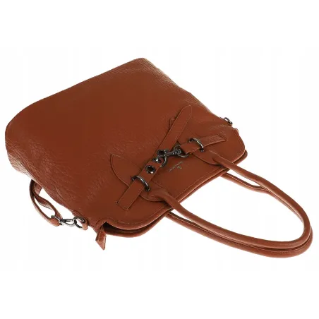 Regina Schrecker Włoska Marka Torebka Damska Shopper Listonoszka RS4416 Brown