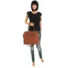 Regina Schrecker Włoska Marka Torebka Damska Shopper Listonoszka RS4416 Brown