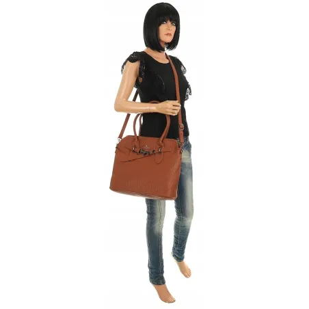 Regina Schrecker Włoska Marka Torebka Damska Shopper Listonoszka RS4416 Brown