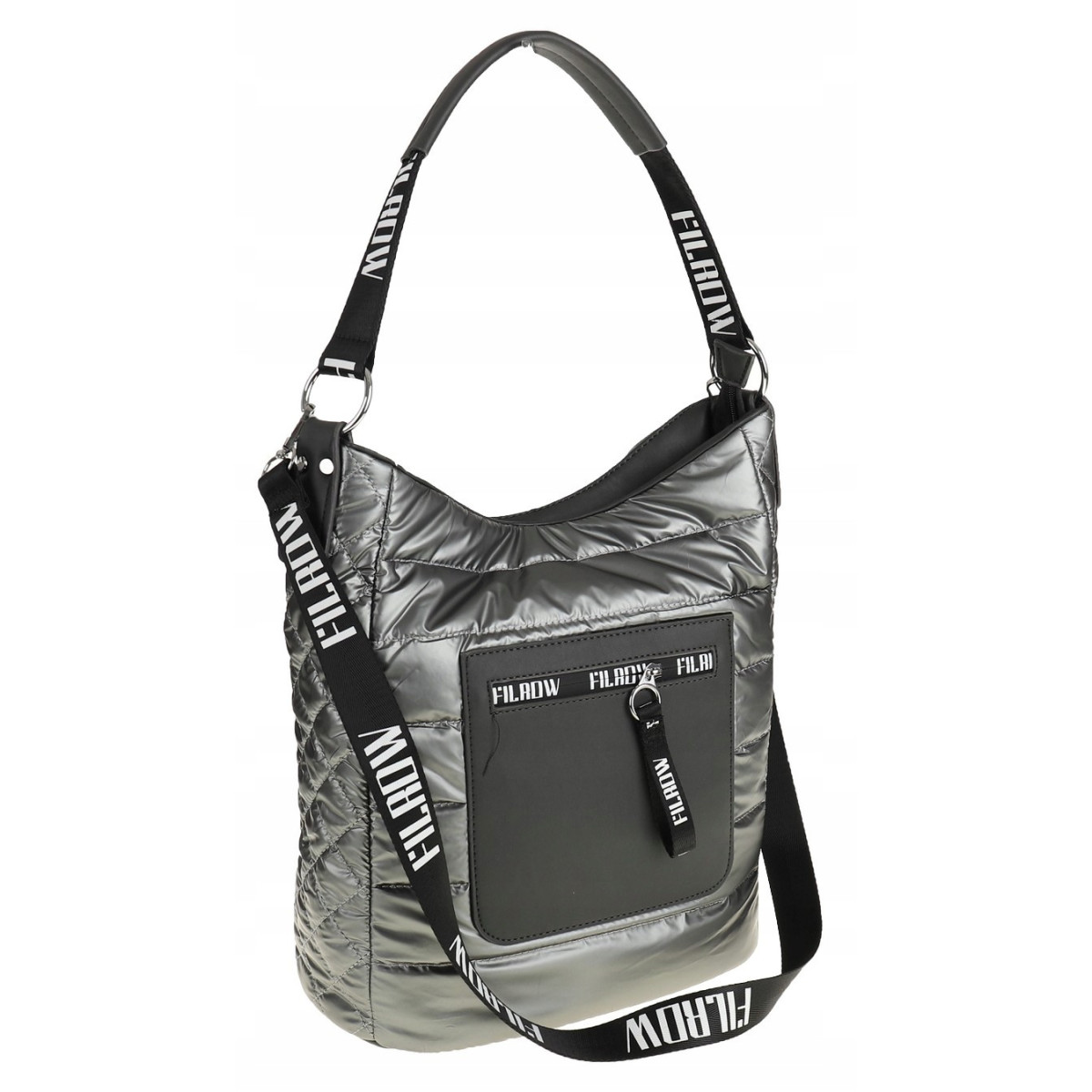 Torebka Damska Worek Listonoszka na Ramę Listonoszka Miejska GD631 Szara