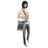 Torebka Damska Worek Listonoszka na Ramę Listonoszka Miejska GD631 Szara