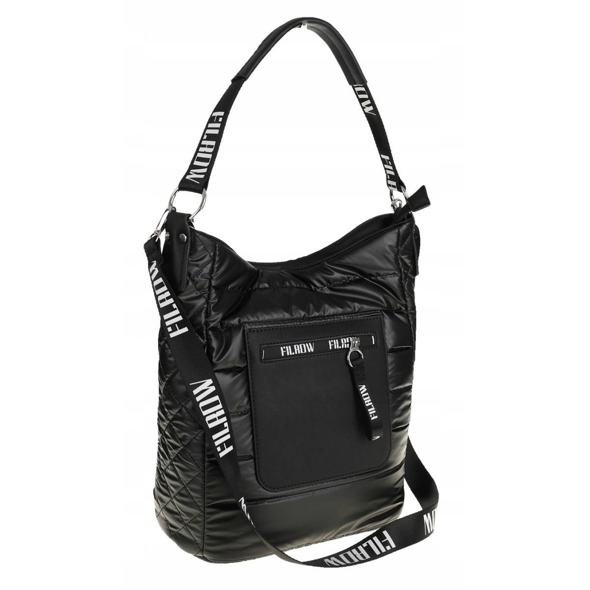 Torebka Damska Worek Listonoszka na Ramę Listonoszka Miejska GD631 Czarna