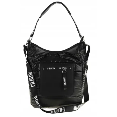 Torebka Damska Worek Listonoszka na Ramę Listonoszka Miejska GD631 Czarna