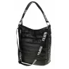 Torebka Damska Worek Listonoszka na Ramę Listonoszka Miejska GD631 Czarna