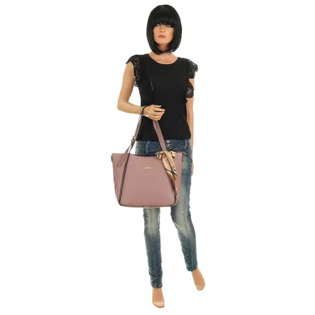 CHARRO Włoska Marka Torebka Damska Worek Listonoszka na Ramię CH1362551 Pink