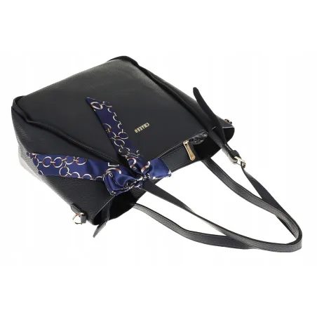 CHARRO Włoska Marka Torebka Damska Worek Listonoszka na Ramię CH1362551 Navy