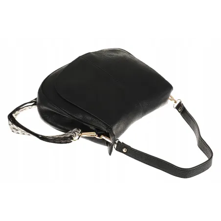 CHARRO Włoska Marka Torebka Damska Kuferek Listonoszka na Ramię 23026 Black