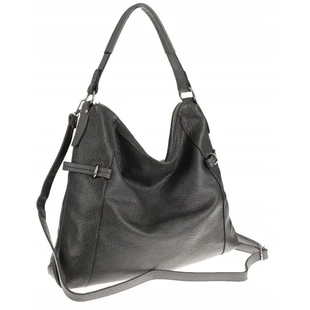 Dudlin Włoska Marka Torebka Worek Listonoszka na Ramię Shopper 8040410 Grey