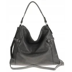 Dudlin Włoska Marka Torebka Worek Listonoszka na Ramię Shopper 8040410 Grey