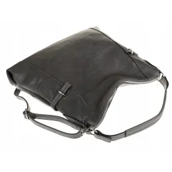 Dudlin Włoska Marka Torebka Worek Listonoszka na Ramię Shopper 8040410 Grey