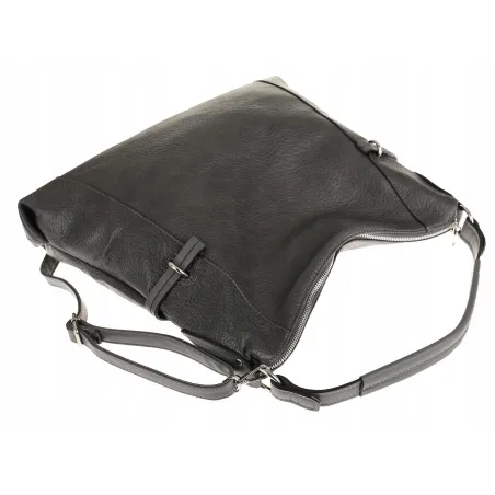 Dudlin Włoska Marka Torebka Worek Listonoszka na Ramię Shopper 8040410 Grey