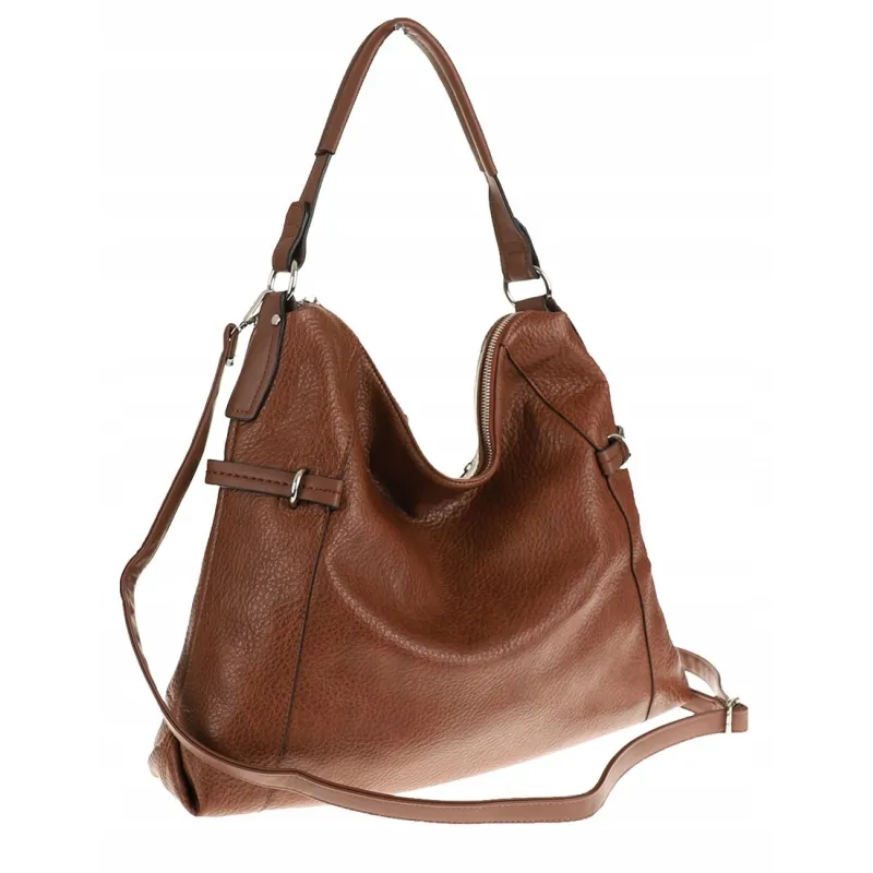 Dudlin Włoska Marka Torebka Worek Listonoszka na Ramię Shopper 8040410 Brown