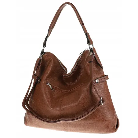 Dudlin Włoska Marka Torebka Worek Listonoszka na Ramię Shopper 8040410 Brown