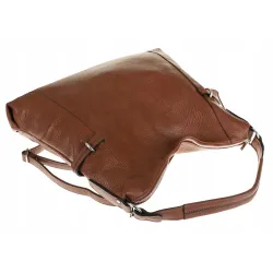 Dudlin Włoska Marka Torebka Worek Listonoszka na Ramię Shopper 8040410 Brown