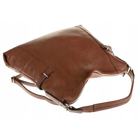 Dudlin Włoska Marka Torebka Worek Listonoszka na Ramię Shopper 8040410 Brown