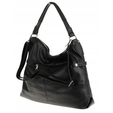 Dudlin Włoska Marka Torebka Worek Listonoszka na Ramię Shopper 8040410 Black