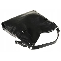 Dudlin Włoska Marka Torebka Worek Listonoszka na Ramię Shopper 8040410 Black