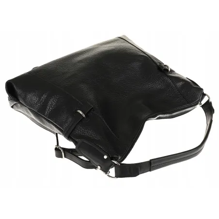 Dudlin Włoska Marka Torebka Worek Listonoszka na Ramię Shopper 8040410 Black