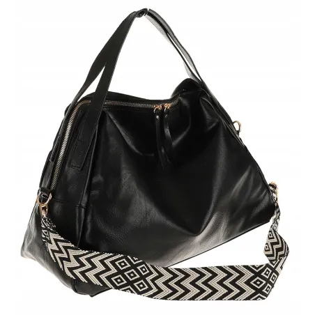 Andrea Massi Włoska marka marka Torebka kuferek Listonoszka Shopper HJ17123 Black