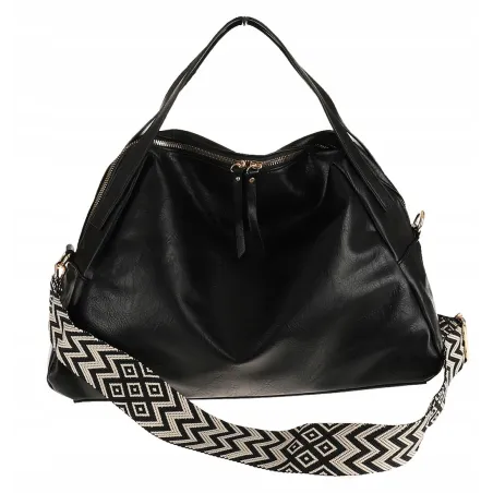 Andrea Massi Włoska marka marka Torebka kuferek Listonoszka Shopper HJ17123 Black