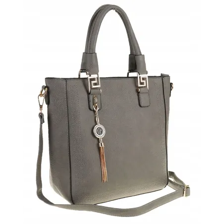 Torebka Damska Modna Teczka Miejska Shoper Listonoszka na Ramię H063 Szara