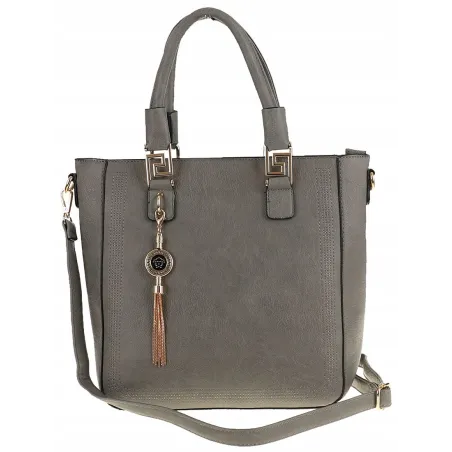 Torebka Damska Modna Teczka Miejska Shoper Listonoszka na Ramię H063 Szara