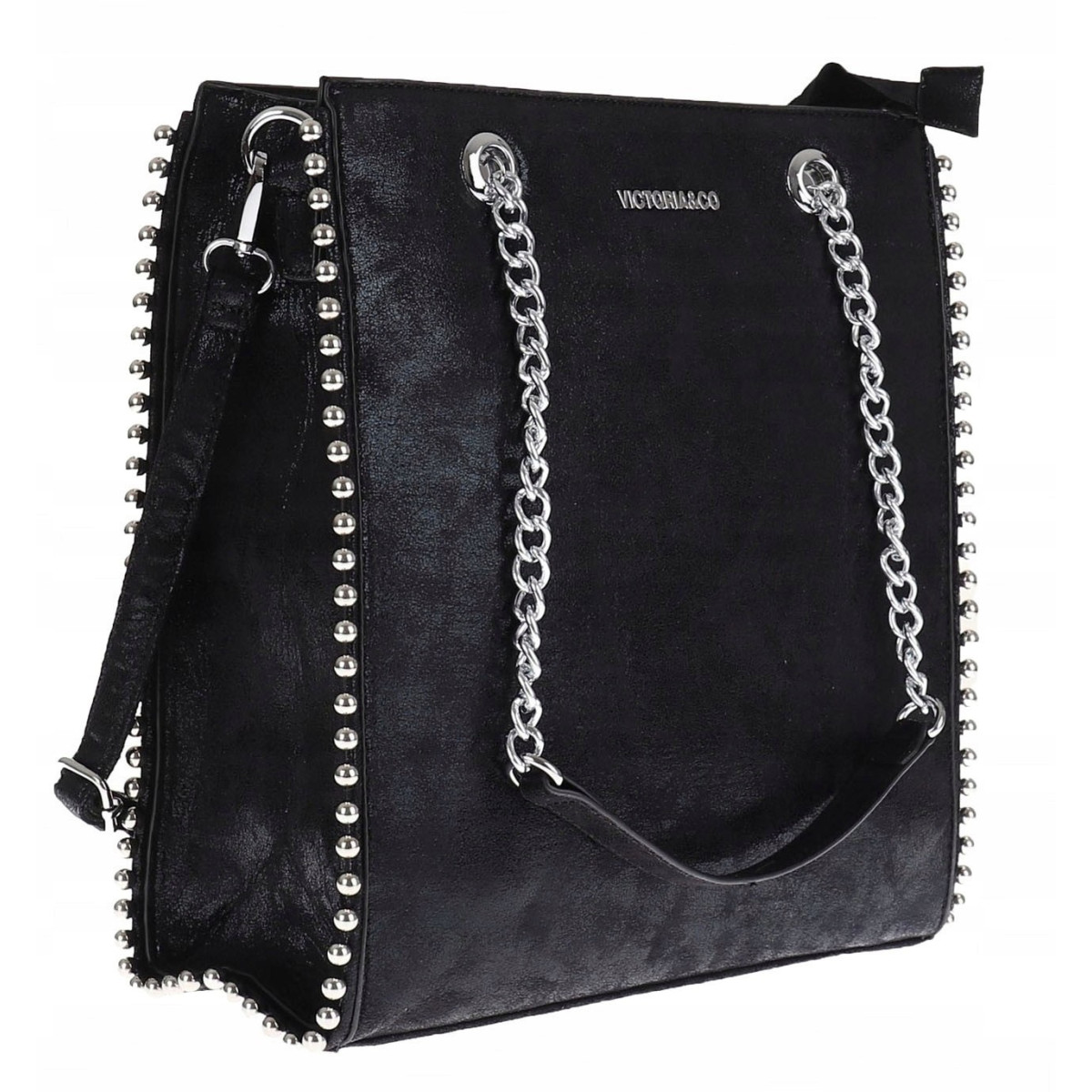 Torebka Damska Kuferek Listonoszka Miejska Shoper na Ramię d52811 Black