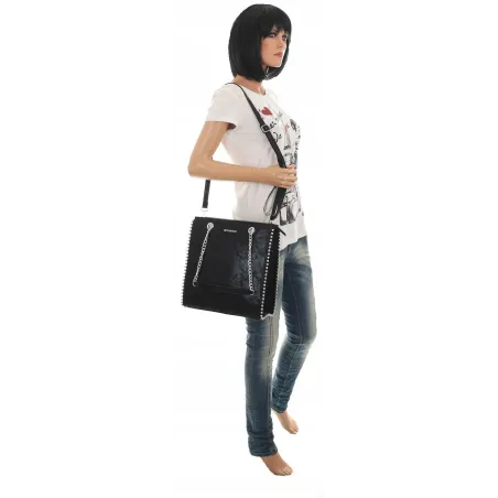 Torebka Damska Kuferek Listonoszka Miejska Shoper na Ramię d52811 Black