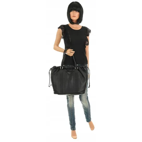 CHARRO Włoska Marka  Torebka Damska Worek Listonoszka Shopper CH667810 Black