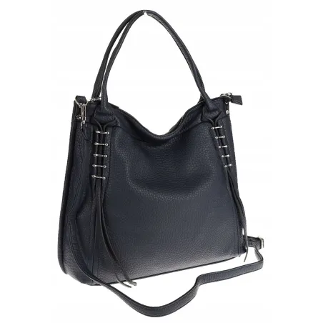 Micussi Włoska Marka Torebka Damska Shoper Worek Listonoszka 8040396 Blue