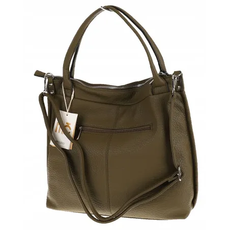 Micussi Włoska Marka Torebka Damska Shoper Worek Listonoszka 8040396 Green