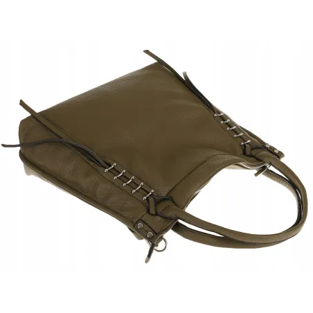 Micussi Włoska Marka Torebka Damska Shoper Worek Listonoszka 8040396 Green