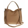 Micussi Włoska Marka Torebka Damska Shoper Worek Listonoszka 8040396 Taupe