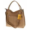 Micussi Włoska Marka Torebka Damska Shoper Worek Listonoszka 8040396 Taupe