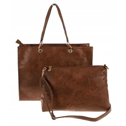 Andrea Massi Włoska Marka Torebka kuferek Teczka Listonoszka Shopper HJ15 Coffee