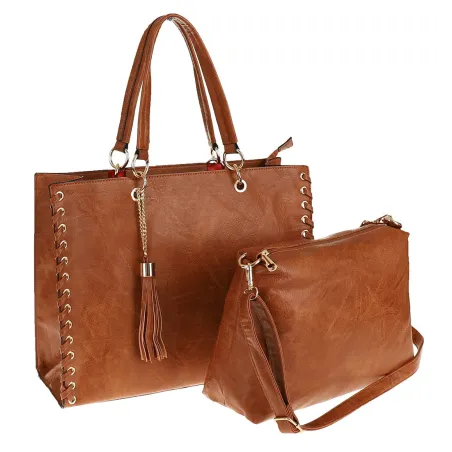 Andrea Massi Włoska Marka Torebka kuferek Teczka Listonoszka Shopper HJ15 Brown